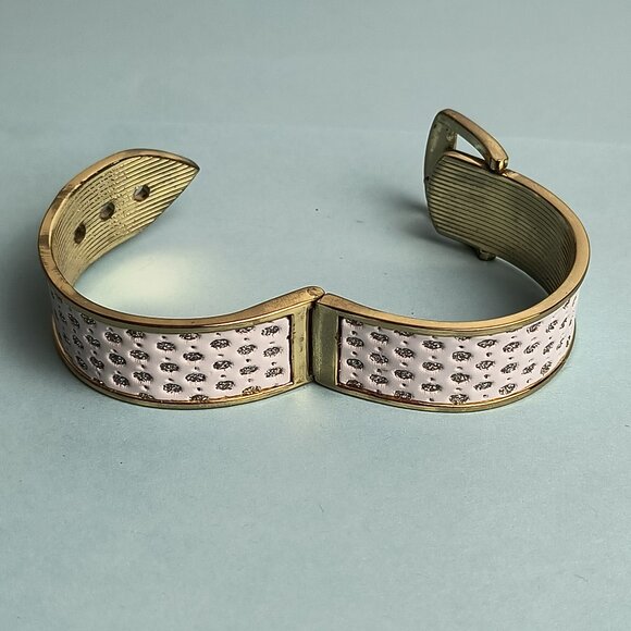 Exquisite Bracelet Belt Buckle Fold Over Hinge Clasp Cuff Bracelet White… - Picture 5 of 14